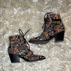 Sam Edelman Snakeskin Booties